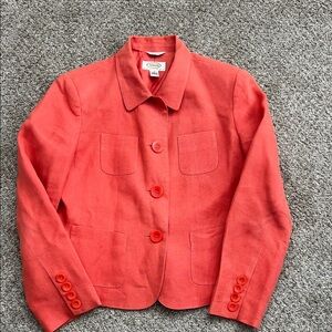 Talbots Orange/Peachy Blazer 6P